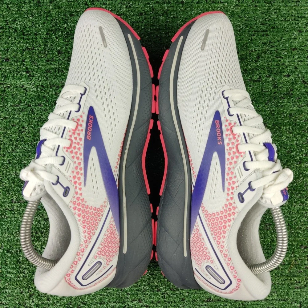 Brooks Running Shoes Womens 9.5 White Ghost 14 Pink Purple 1203561B192 Athletic - Picture 5 of 9
